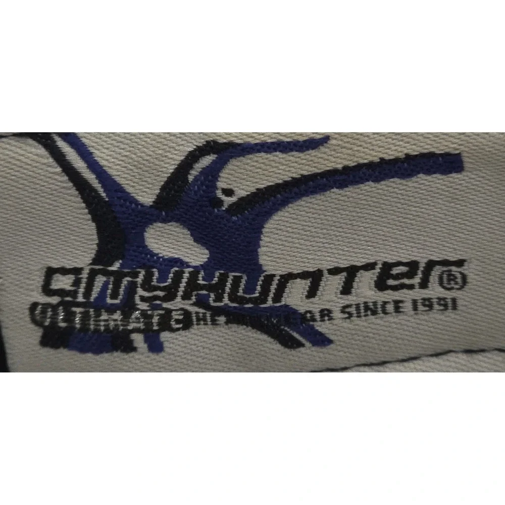 City‎ Hunter DC Logo Fitted Hat Small Black Blue Plaid Cap